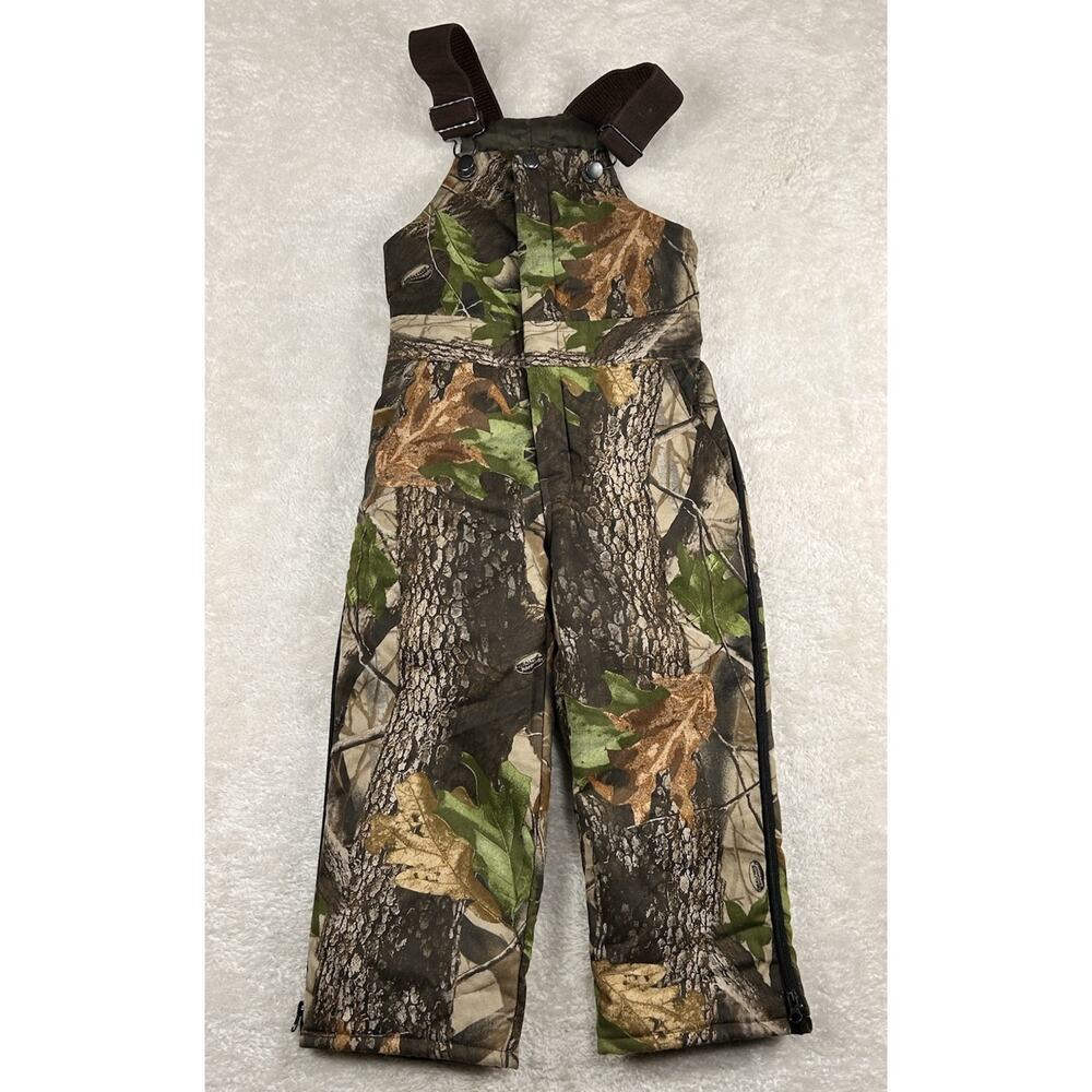 Walls Bib Overalls Youth 8 Regular Insulated Camo Snow Hunting Outdoor Leg Zip